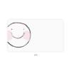 Smiling face logo with pink cheeks, minimalist design by The Wraperie, ideal for branding, packaging, or apparel representing happiness and creativity.