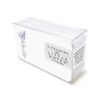 Lavender-themed clear storage box with a minimalist design for organizing notes, pocket notes, gift toppers, and small accessories. Perfect for kitchen, desk, or home organization.