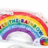 Rainbow scented eraser in bright, colorful packaging with fun rainbow and cloud design, perfect for stationery and back-to-school supplies.
