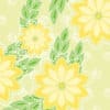 Bright yellow and green floral pattern with large flowers and leaves, perfect for spring or summer-themed designs.