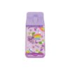 Vibrant purple mini deodorant with adorable grape, rainbow, and floral design, perfect for kids' hygiene and fun fashion statements.