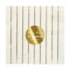 Luxurious white napkins with elegant gold foil accents, ideal for upscale dining or special events. Perfect for adding a touch of sophistication to your table setting.