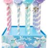 Colorful unicorn-themed paper straws with whimsical whale and sea creature illustrations, perfect for children's parties, event decorations, and festive celebrations.