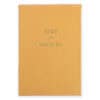 To Do Not To Do journal cover with textured yellow leather, motivational quote for organization and productivity, perfect for planners and note-taking.