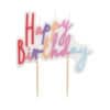 Bright birthday cake topper with colorful 