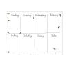 Beekeeping weekly planner with honey bee illustrations, Monday to Sunday, and notes section, designed for organizing weekly activities, perfect for bee enthusiasts and honey producers.