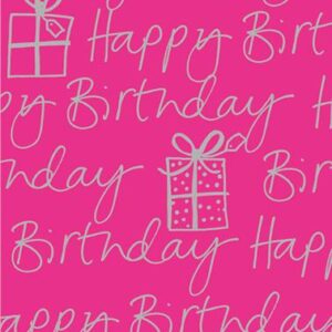 Wrap Happy Birthday hot pink