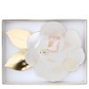 Elegant floral-themed paper plates with a white and gold design, perfect for special occasions and celebrations at The Wraperie.