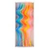 Colorful wavy birthday candles in blue, green, orange, yellow, pink, and coral arranged in a box, perfect for celebrating special occasions at The Wraperie.