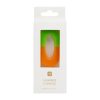 Colorful number candle in green, white, and orange, perfect for birthday celebrations and special wishes.