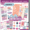 Bright colorful planner sticker sheets with motivational messages, daily reminders, and decorative elements for moms and busy individuals, designed to inspire organization and positivity.