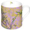 Mug with yellow mimosa flowers and bees, vibrant floral design, perfect for spring, summer, or botanical-themed mugs, ideal for gift-giving and everyday use.