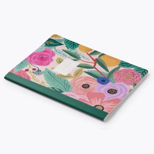 Colorful floral themed notebook with vibrant botanical cover design for journaling and note-taking at The Wraperie. Perfect for everyday use or gifts.