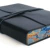 Luxurious Leather Wrapped Notebook with Marbled Edges, Perfect for Journaling and Note-Taking at The Wraperie.