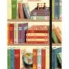 Colorful book display with themed books, a miniature globe, and decorative accents, perfect for a library or reading nook.