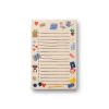 Colorful illustrated to-do list notepad with fun travel-themed and lifestyle stickers, perfect for organizing daily tasks and appointments. Ideal for travel lovers, pet owners, and stationery enthusiasts.