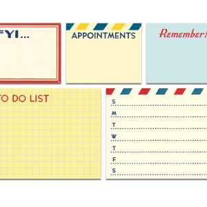 To-do list and appointment reminder sticky notes from The Wraperie, colorful planner stationery for organizing tasks and schedules, featuring cheerful designs and writable surfaces for daily planning.