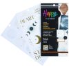 Colorful Happy Planner sticker sheets with celestial and motivational designs for planners and journals.