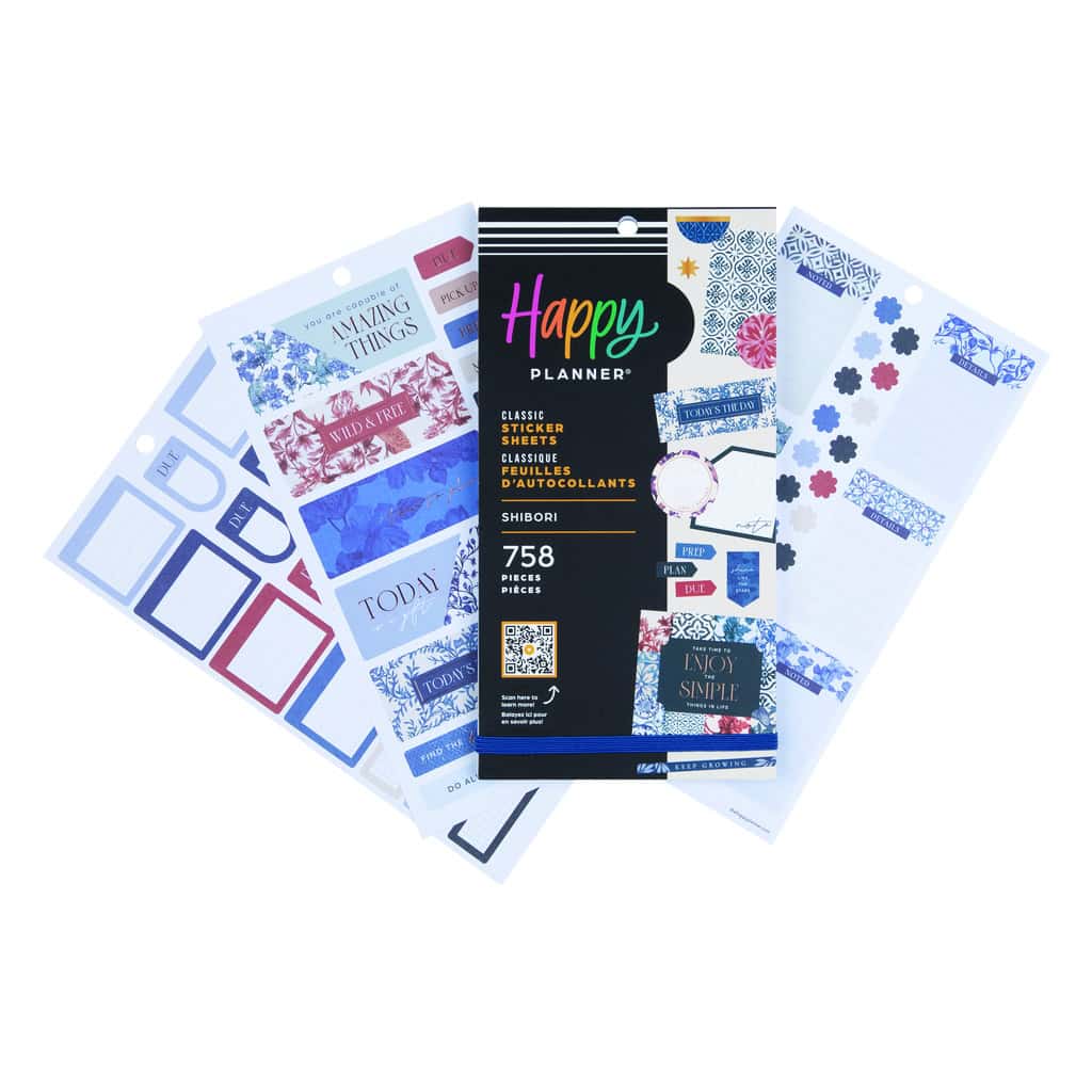 Bright colorful planner sticker sheets with floral and motivational designs for organization and creativity.
