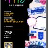 Colorful Happy Planner sticker sheets with floral and motivational designs for planners and scrapbooks.
