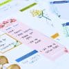 Colorful personalized note cards with floral designs, perfect for journaling, planning, or note-taking, showcasing beautiful stationery products from The Wraperie.