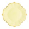 Cream-colored platter with elegant gold accents, perfect for serving wraps, appetizers, or party snacks at The Wraperie. Adds sophistication to any food presentation.