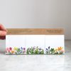 Colorful botanical photography sticky notes with flower and plant illustrations, designed using wild and homegrown plants, ideal for nature-inspired stationery collections.