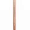 Silicone rose gold rose quartz facial massager with metal handle for skin rejuvenation and relaxation. Elegant beauty tool for skincare routines and facial massage.
