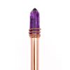 Vegan purple soapstone lip gloss applicator with rose gold handle, eco-friendly beauty product, sustainable cosmetic applicator, luxurious makeup tool, The Wraperie.