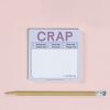 Crispy and fun food-themed notepad for humor and sarcasm, perfect for snack lovers and foodies, with a pastel pink background and a wooden pencil included.