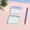 Crap bingo game pad, funny office game, humorous party activity, novelty paper game, quirky game for adults and teens.