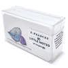 Delicate white box with a watercolor illustration of two colorful birds and handwritten-style text, perfect for gift packaging or stationery. Ideal for personalized touches and unique design presentation.