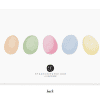 Soft pastel Easter egg watercolor design on white background, minimalistic artistic pattern for holiday celebration or spring decoration.