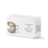 Coffee cup with latte art little notes organizer in clear plastic box, perfect for desk, gifts, or note-taking.