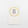 Brightly colored "Get Well Soon" greeting card with a minimalist design, featuring vibrant pastel rings and a cheerful message, perfect for expressing love and support.
