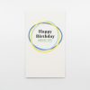 Happy birthday greeting card with colorful circle design, personalized message for a GORGEOUS MAN, perfect for special occasions and celebrating loved ones.