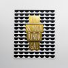 Tea, Yoga & Kinda Gal sign on black and white scalloped background, motivational decor at The Wraperie, stylish black, white, and gold wall art for wellness or cafe spaces.