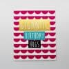 Gigantic birthday card featuring colorful text and bold design, perfect for celebrating special occasions with hugs and joyful messages. Great for birthday celebrations, hugs, and gifting.