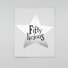 Fifty Licious greeting card with a silver star design, perfect for celebrating special milestones and adding a touch of elegance to your gifting occasions.