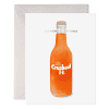 Crushed It orange soda birthday greeting card with bottle design, perfect for celebrating milestones and achievements. Unique, colorful, and fun greeting card for any occasion.
