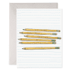 Teachers are amazing card with pencils spelling out "Thank You," perfect for expressing appreciation to educators.
