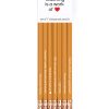 Bright orange sharpened pencils with humorous educational quotes, perfect for teachers and students, displayed vertically with a white background.