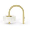 Gold and white decorative tape dispenser with an elegant modern design, ideal for home or office use, enhancing your wrapping and labeling projects with style.