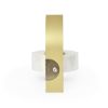 Precision cutting tool with a gold blade and white handle, ideal for crafting and professional projects.