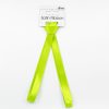 Bright neon green satin ribbon for gift wrapping or crafting, 2 meters long, high-quality and luxurious. Perfect for decorative projects, bows, and special occasion packaging.