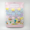 Colorful holographic and pastel paper party backdrop decoration with 9 pieces, perfect for birthdays or celebrations. Easy to set up and creates a vibrant party atmosphere.