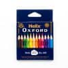 Brightly colored Hex Oxford coloring pencils set in a blue box, perfect for kids and artists for creative drawing and coloring projects.