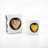 30-licks birthday mug and gift box featuring a gold heart design, perfect for celebrating 30th birthdays with personalized drinkware, party favors, and unique gifts from The Wraperie.