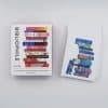 Colorful book-themed notecards and envelopes with illustrated book spines design, perfect for literary gifts, stationery, and note-taking. Beautifully crafted stationery set from The Wraperie.