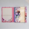 Vibrant floral-themed stationery set with personalized 